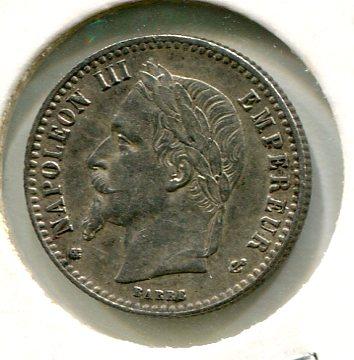 FRANCE 1867BB 50 CENTS