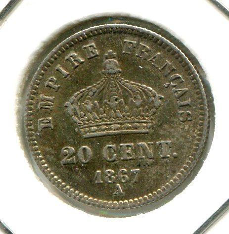 FRANCE 1867A 20 CENTS (02)