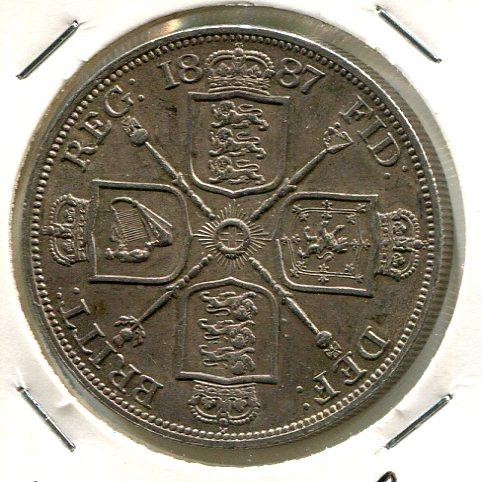 GB 1887 DOUBLE FLORIN