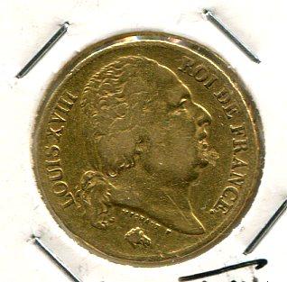 FRANCE 1818A 20 FRANCS