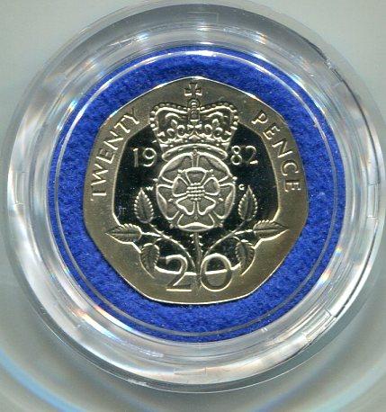 GB 1982 PROOF PIEDFORT 20P