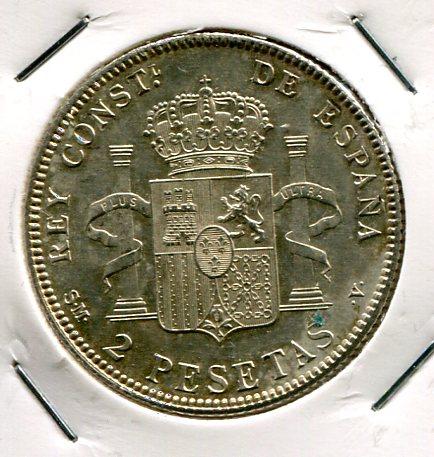 SPAIN 1905 SMV 2 PESETAS