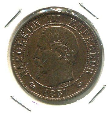 FRANCE 1857A 5 CENTS