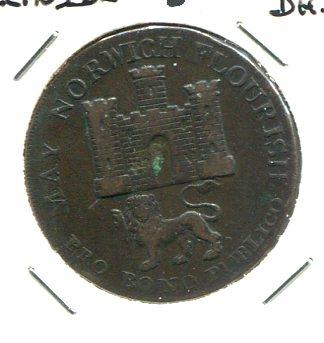 NORWICH 1792 1/2D TOKEN