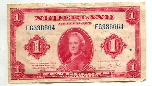 NETHERLANDS 1943 BANKNOTE