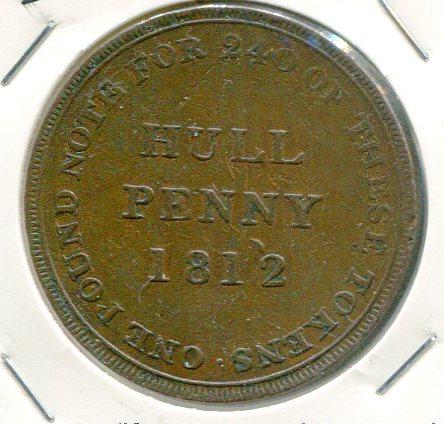 HULL 1812 PENNY TOKEN