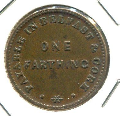 IRELAND BELFAST ND 1/4D TOKEN