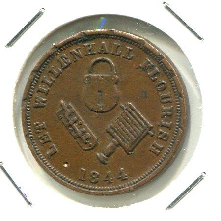 STAFFS 1844 1/4D TOKEN (04)