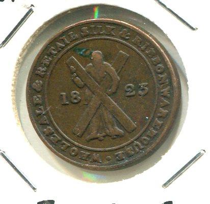 SCOTLAND 1823 1/4D TOKEN 'SCARCE'