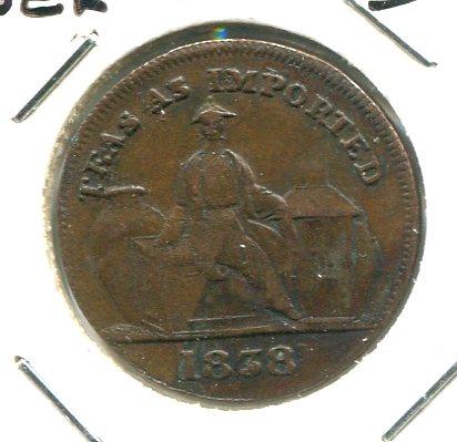 SCOTLAND 1838 1/4D TOKEN 'SCARCE'