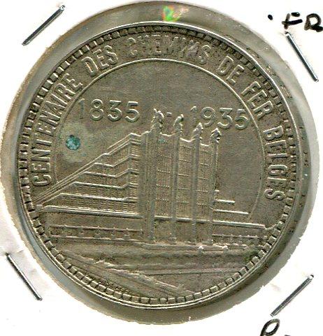 BELGIUM 1935 FR 50 FRANCS