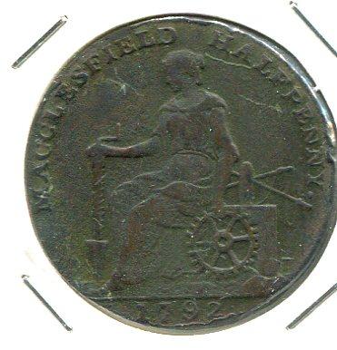 CHESHIRE 1792 1/2D TOKEN