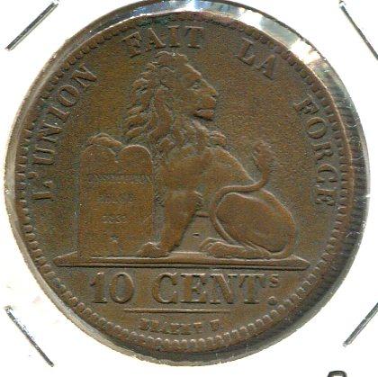 BELGIUM 1847/37 10 CENTS