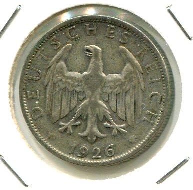 GERMANY 1926D 2 MARKS