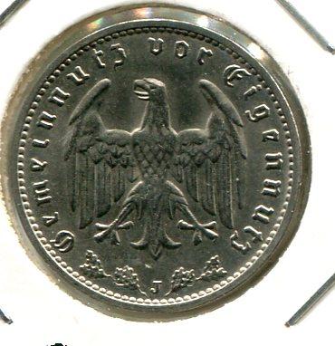 GERMANY 1936J 1 D/MARK SCARCE