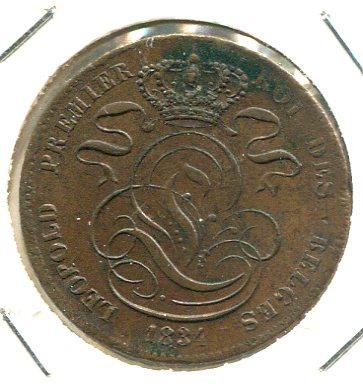 BELGIUM 1834 5 CENTS