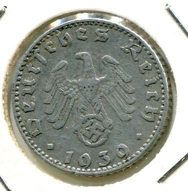 GERMANY 1939J 50 PFENNIG SCARCE