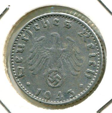 GERMANY 1943G 50 PFENNIG SCARCE