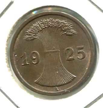 GERMANY 1925A 2 REICHPFENNIG