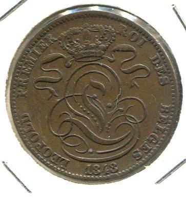 BELGIUM 1848 5 CENTS