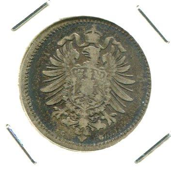 GERMANY 1876G 50 PFENNIG