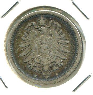 GERMANY 1876F 50 PFENNIG