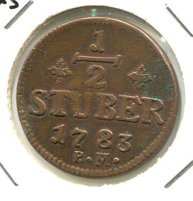 GERMANY 1783 1/2 STUBER