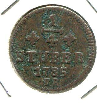 GERMANY 1785 1/4 STUBER