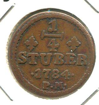 GERMANY 1784 1/4 STUBER