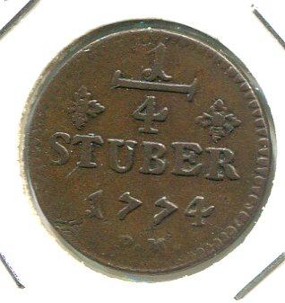 GERMANY 1774 1/4 STUBER (02)