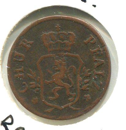 GERMANY PFALZ 1766 ZOLLPFENNIG 'RARE' (03)