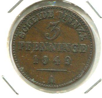 GERMANY 1849A 3 PFENNIG (02)