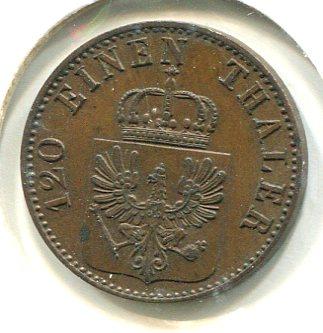 GERMANY 1854A 3 PFENNIG