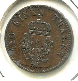 GERMANY 1852A 3 PFENNIG