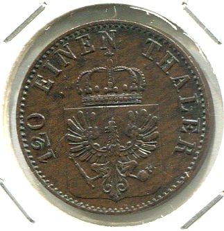 GERMANY 1862A 3 PFENNIG