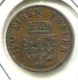 GERMANY 1860A 3 PFENNIG