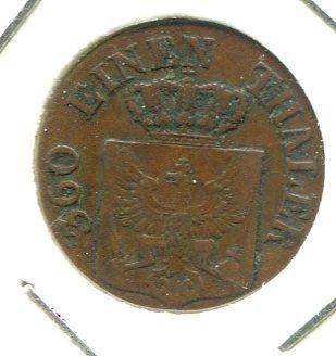 GERMANY 1822A 1 PFENNIG