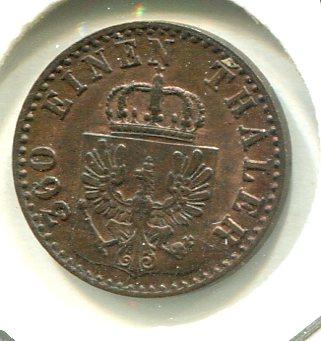 GERMANY 1864A 1 PFENNIG