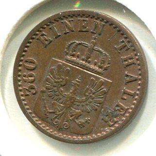 GERMANY 1868C 1 PFENNIG