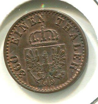 GERMANY 1870A 1 PFENNIG