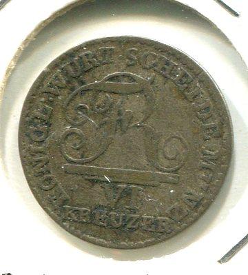 GERMANY 1807 6 KREUZER (SCARCE DATE)