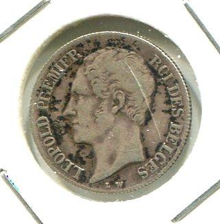 BELGIUM 1853 FR 20 CENTS