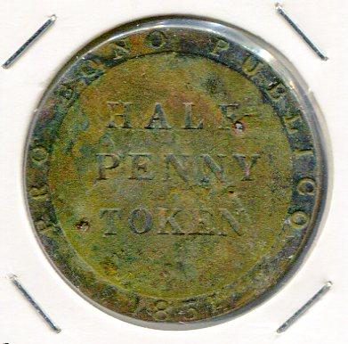 ISLE OF MAN 1831 1/2D TOKEN