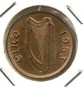 IRELAND 1953 FARTHING