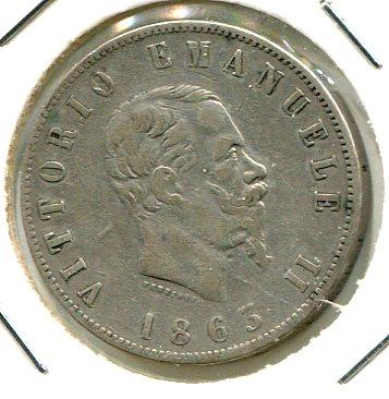 ITALY 1863 NBN 2 LIRA