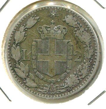 ITALY 1884 2 LIRA