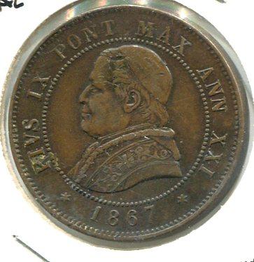 ITALY 1867R 4 SOLDI