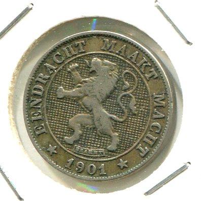 BELGIUM 1901 VL 5CENTS