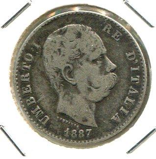 ITALY 1887M LIRA