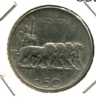 ITALY 1921 50 CENTS SCARCE (02)